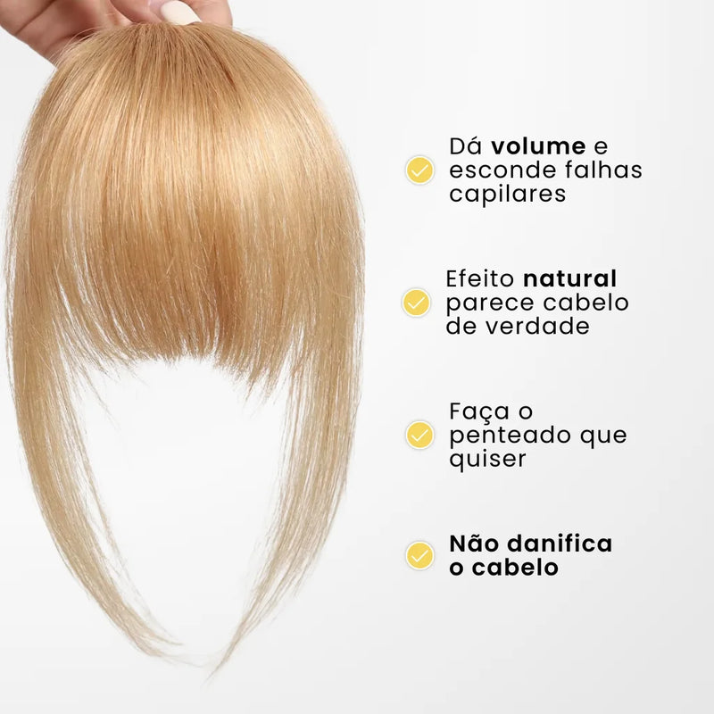 Aplique de Franja TicTac: Cabelo Humano com Tecnologia 3D