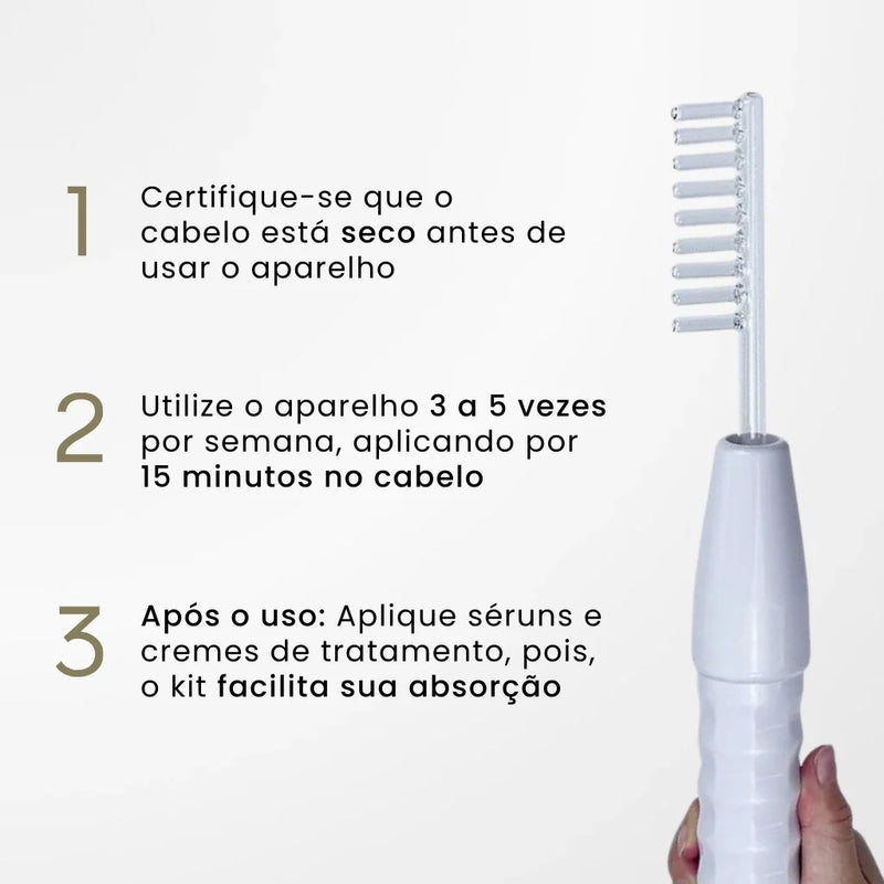 Kit Derma Capilar de Alta Frequência: Fios Fortes e Rosto Rejuvenescido