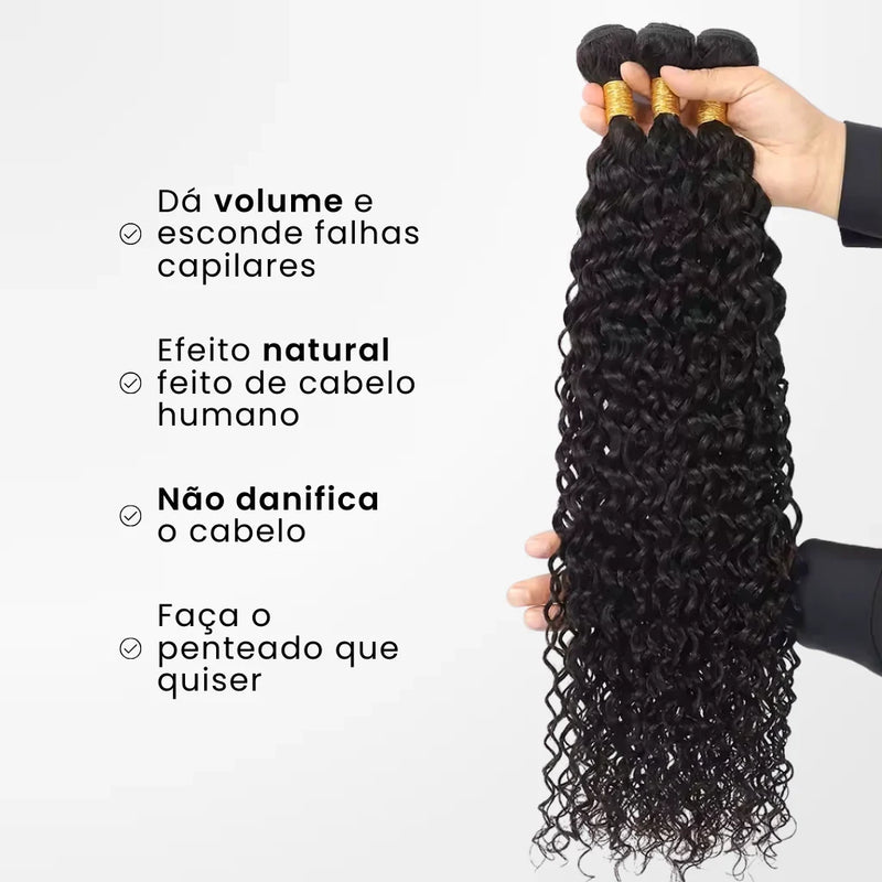 Mega Hair Cacheado Humano: Cachos Definidos e Zero Embaraço