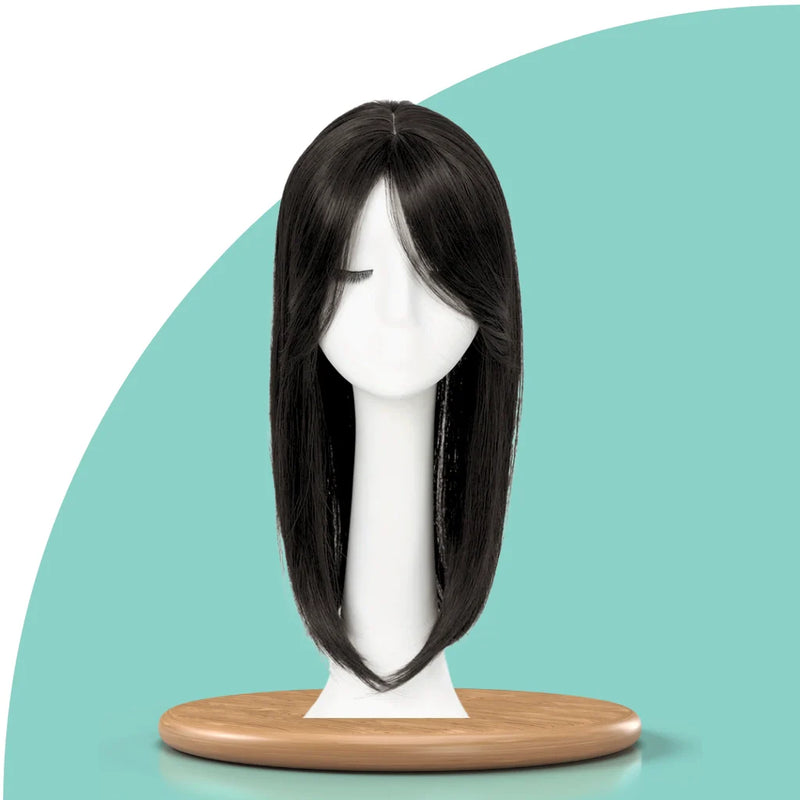 Topo de Cabelo com Franja Preta