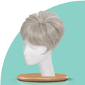 Topo de cabelo curto loiro marfim