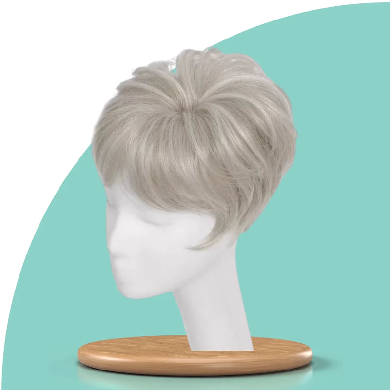 Topo de cabelo curto loiro marfim