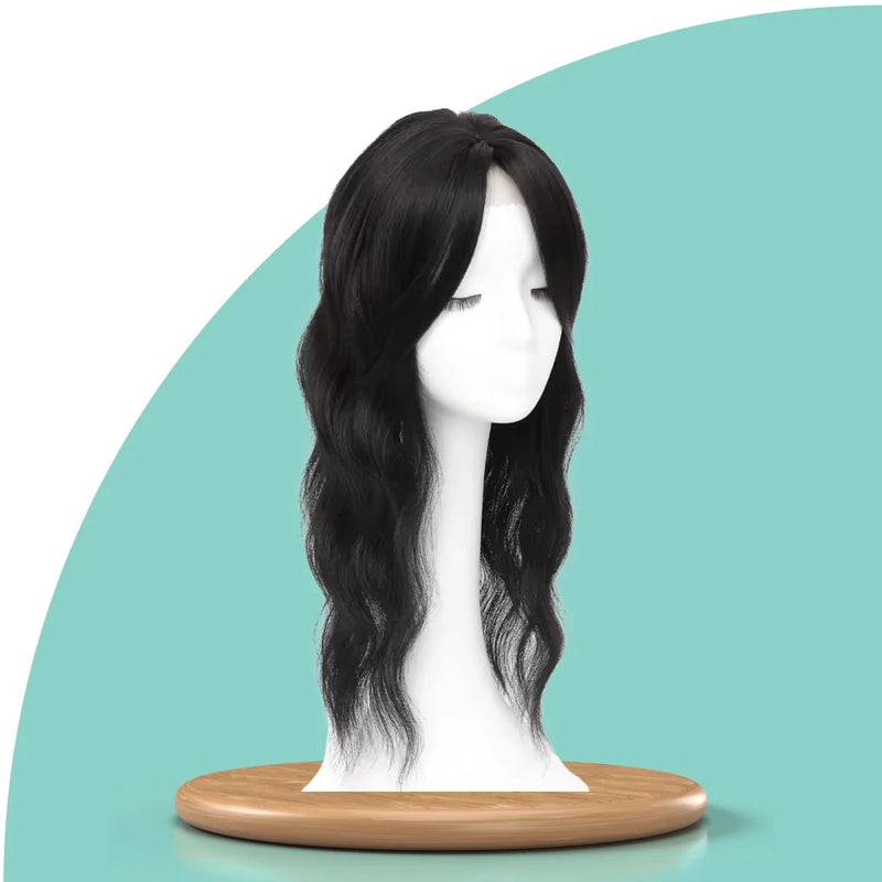 Topo de Cabelo preto ondulado