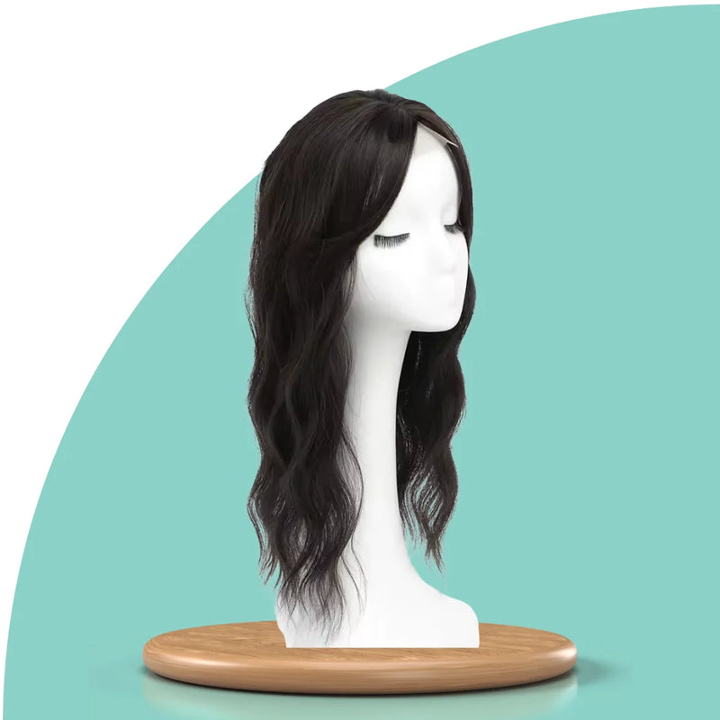 Topo de Cabelo castanho escuro ondulado