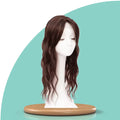 Topo de Cabelo castanho médio ondulado