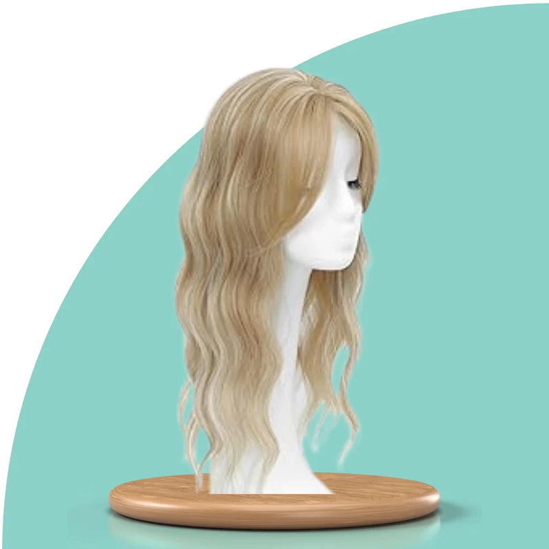 Topo de Cabelo loiro claro ondulado