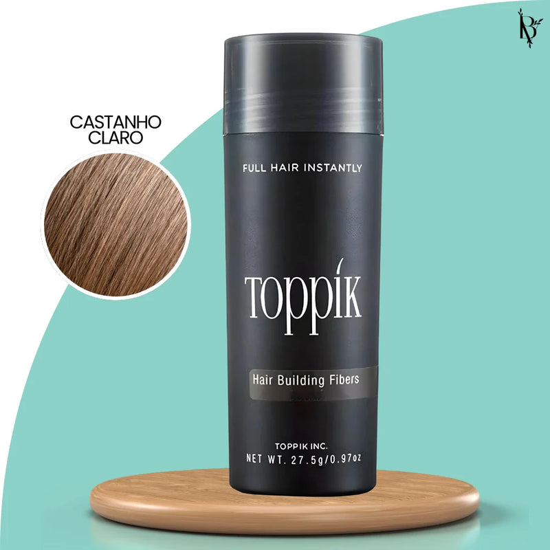 Toppik Hair Fiber da cor Castanho Claro- Bela Vital